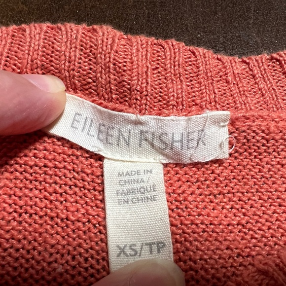 Eileen Fisher Organic Linen Oversized Crew Neck Tunic Sweater Size XS - Picture 8 of 10